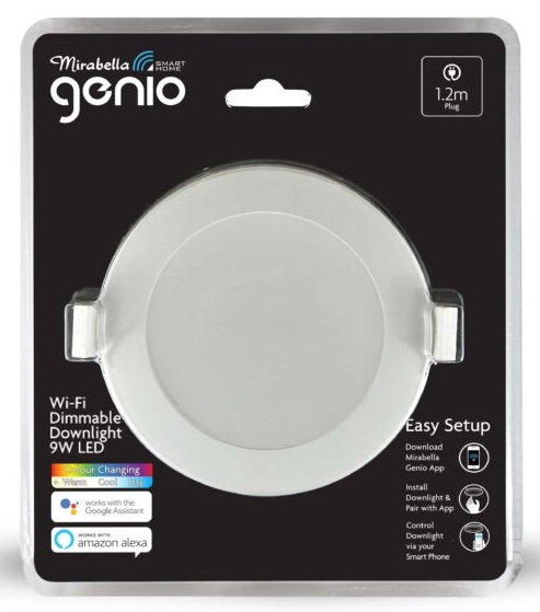 Mirabella Genio Wi-Fi Dimmable 9W LED CCT Downlight